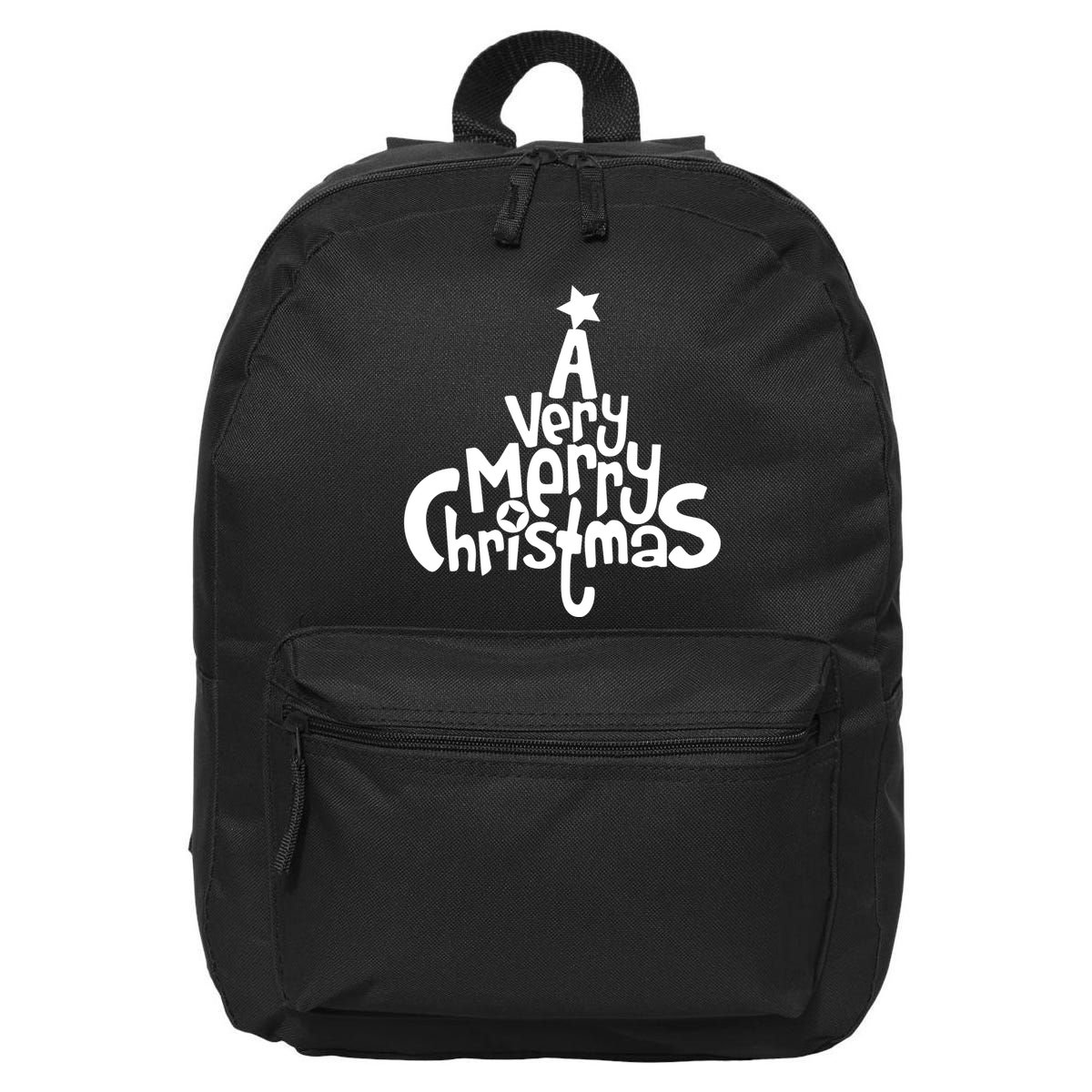 A Very Merry Christmas Tree Logo 16 in Basic Backpack
