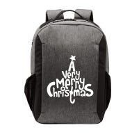 A Very Merry Christmas Tree Logo Vector Backpack