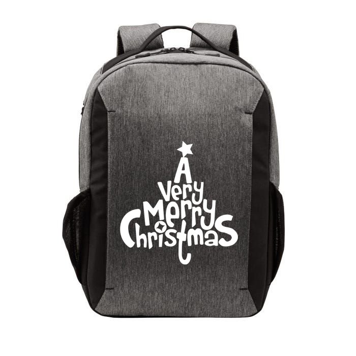 A Very Merry Christmas Tree Logo Vector Backpack
