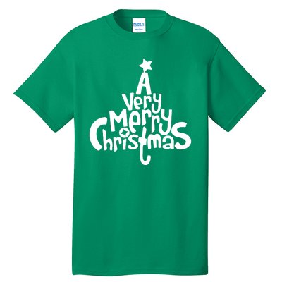 A Very Merry Christmas Tree Logo Tall T-Shirt