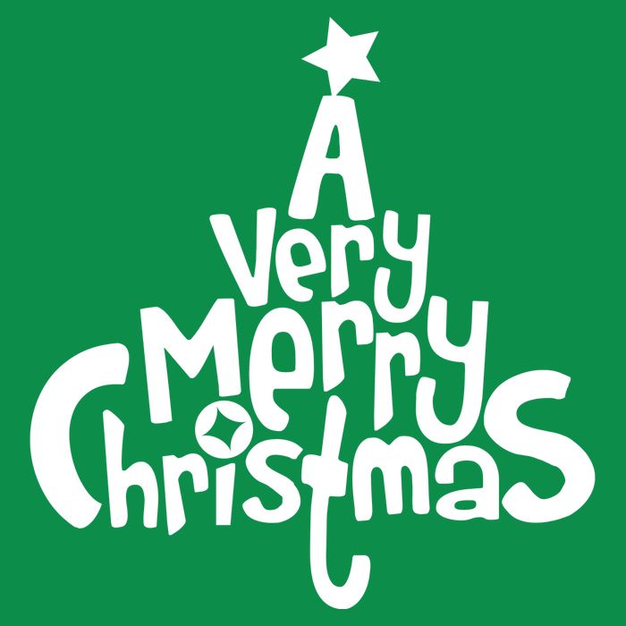 A Very Merry Christmas Tree Logo Button
