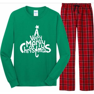 A Very Merry Christmas Tree Logo Long Sleeve Pajama Set