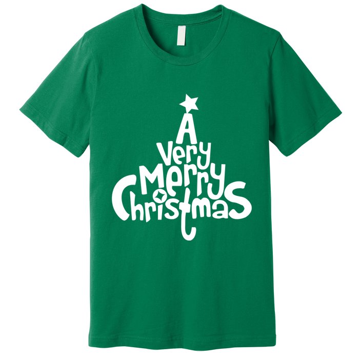 A Very Merry Christmas Tree Logo Premium T-Shirt