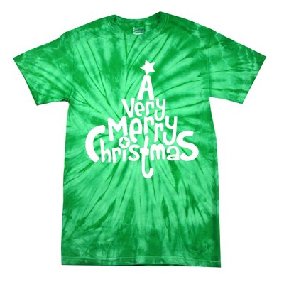 A Very Merry Christmas Tree Logo Tie-Dye T-Shirt