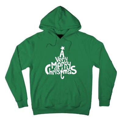 A Very Merry Christmas Tree Logo Tall Hoodie