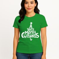 A Very Merry Christmas Tree Logo Womens T-Shirt