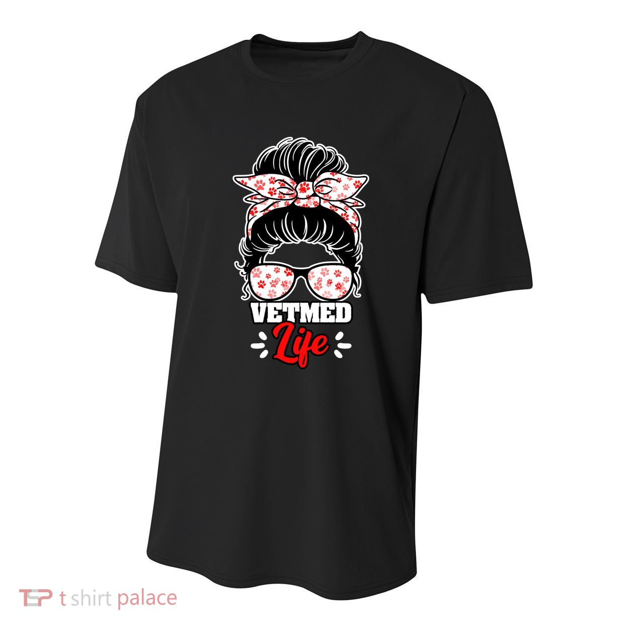 Awesome Vet Med Life Messy Bun A Veterinary Medicine Worker Great Gift Youth Performance Sprint T-Shirt