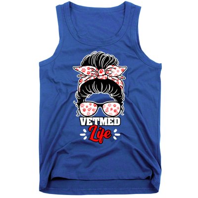 Awesome Vet Med Life Messy Bun A Veterinary Medicine Worker Great Gift Tank Top