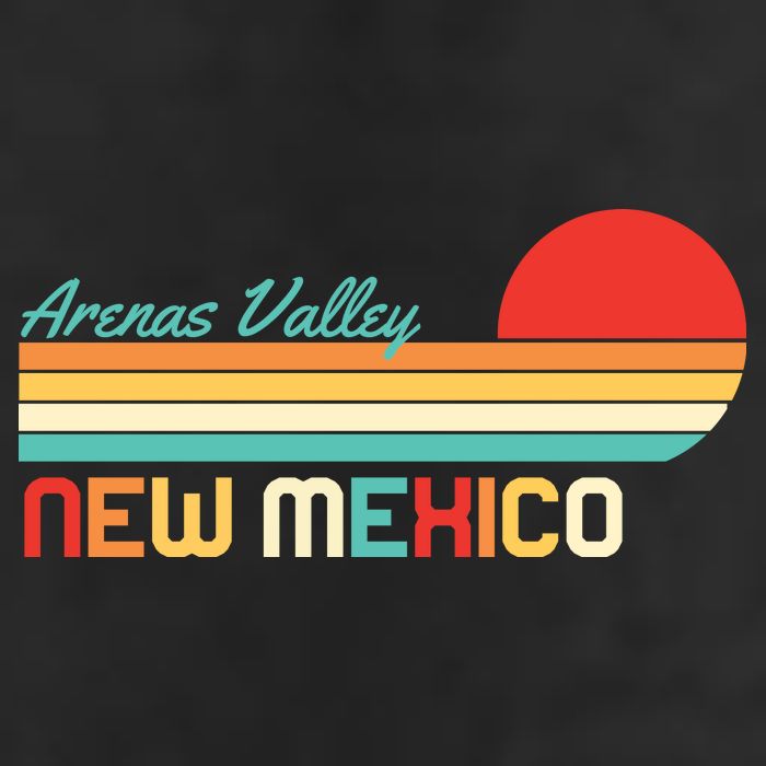 Arenas Valley New Mexico Retro 7 Panel Mesh Trucker Snapback Hat