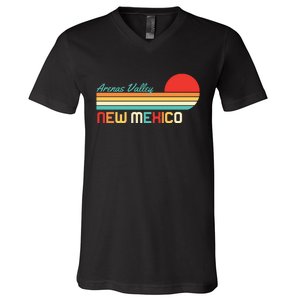 Arenas Valley New Mexico Retro V-Neck T-Shirt