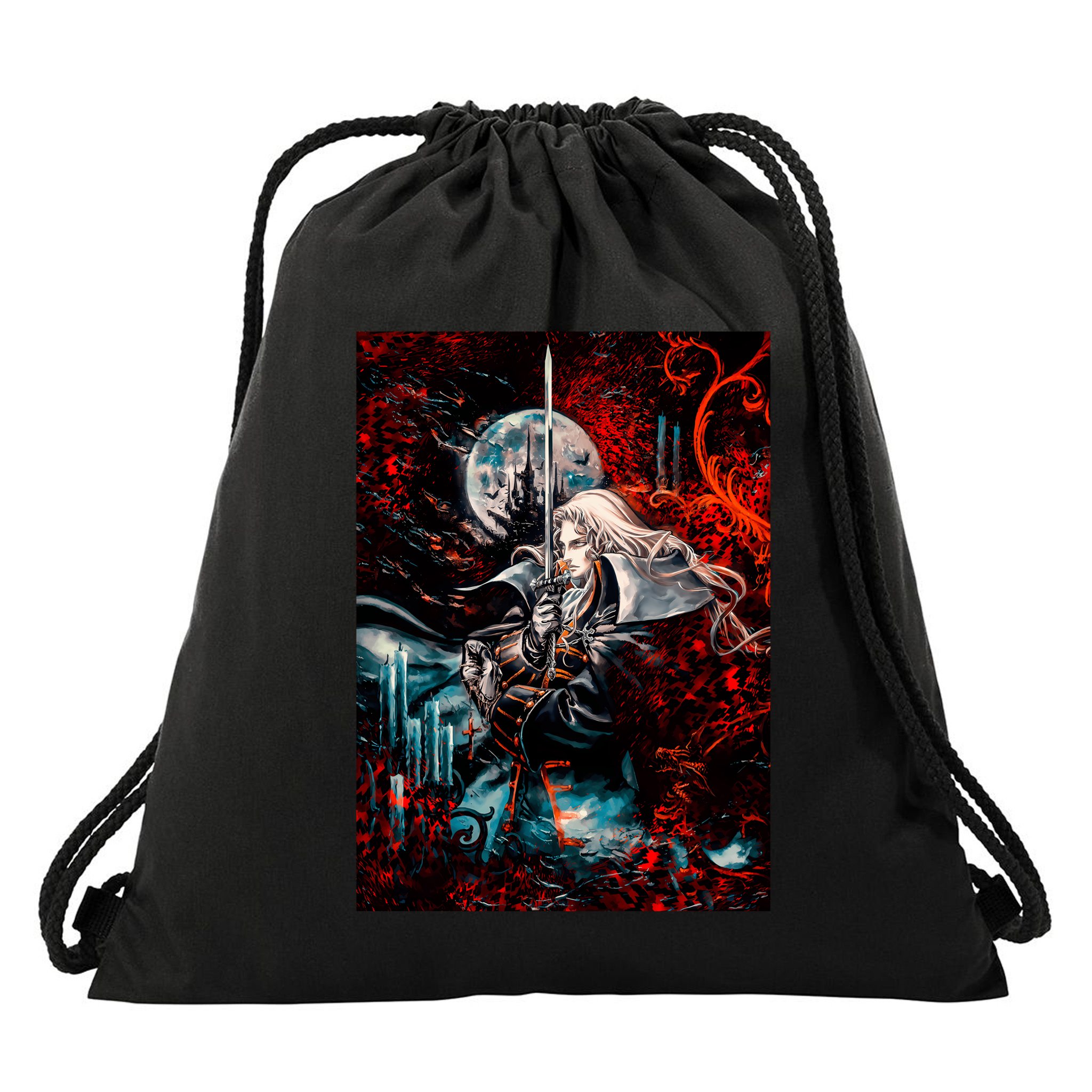 Alucard Vampire Night Symphony Drawstring Bag