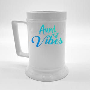 Aunt Vibes New Auntie Funny Gift Best Great Blessed Auntie Cute Gift Beer Stein