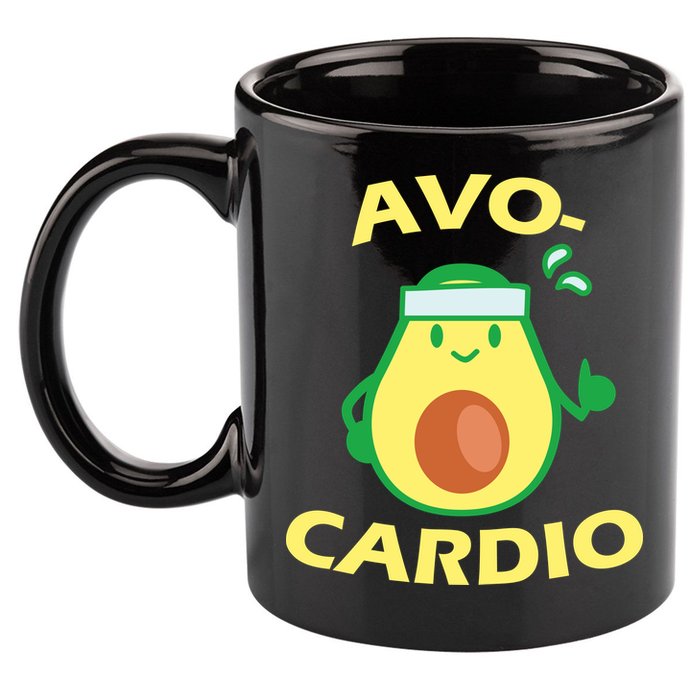 Avo-Cardio Avocado Cardio 11oz C Handle Ceramic Mug