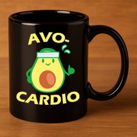 Avo-Cardio Avocado Cardio 11oz C Handle Ceramic Mug