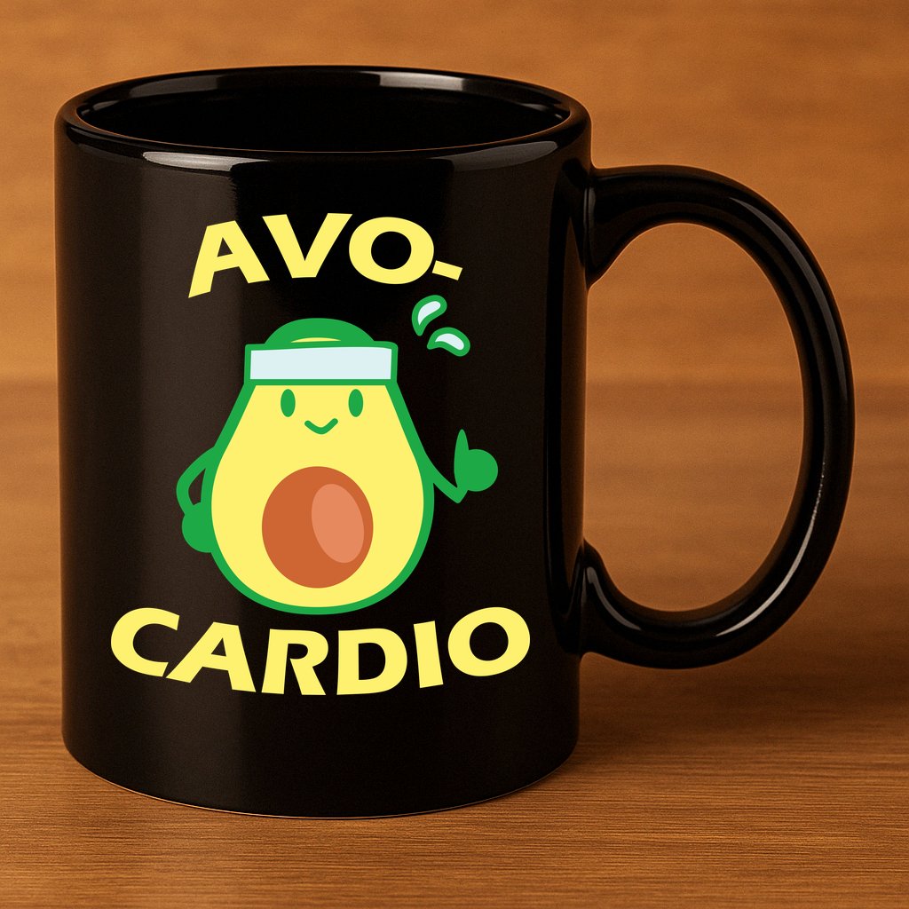Avo-Cardio Avocado Cardio 11oz C Handle Ceramic Mug