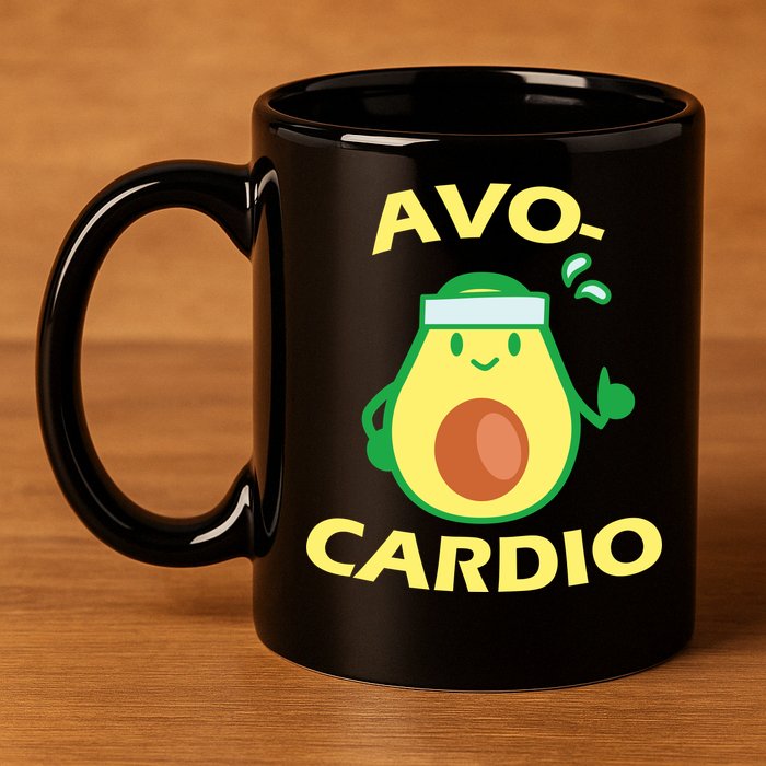 Avo-Cardio Avocado Cardio 11oz C Handle Ceramic Mug