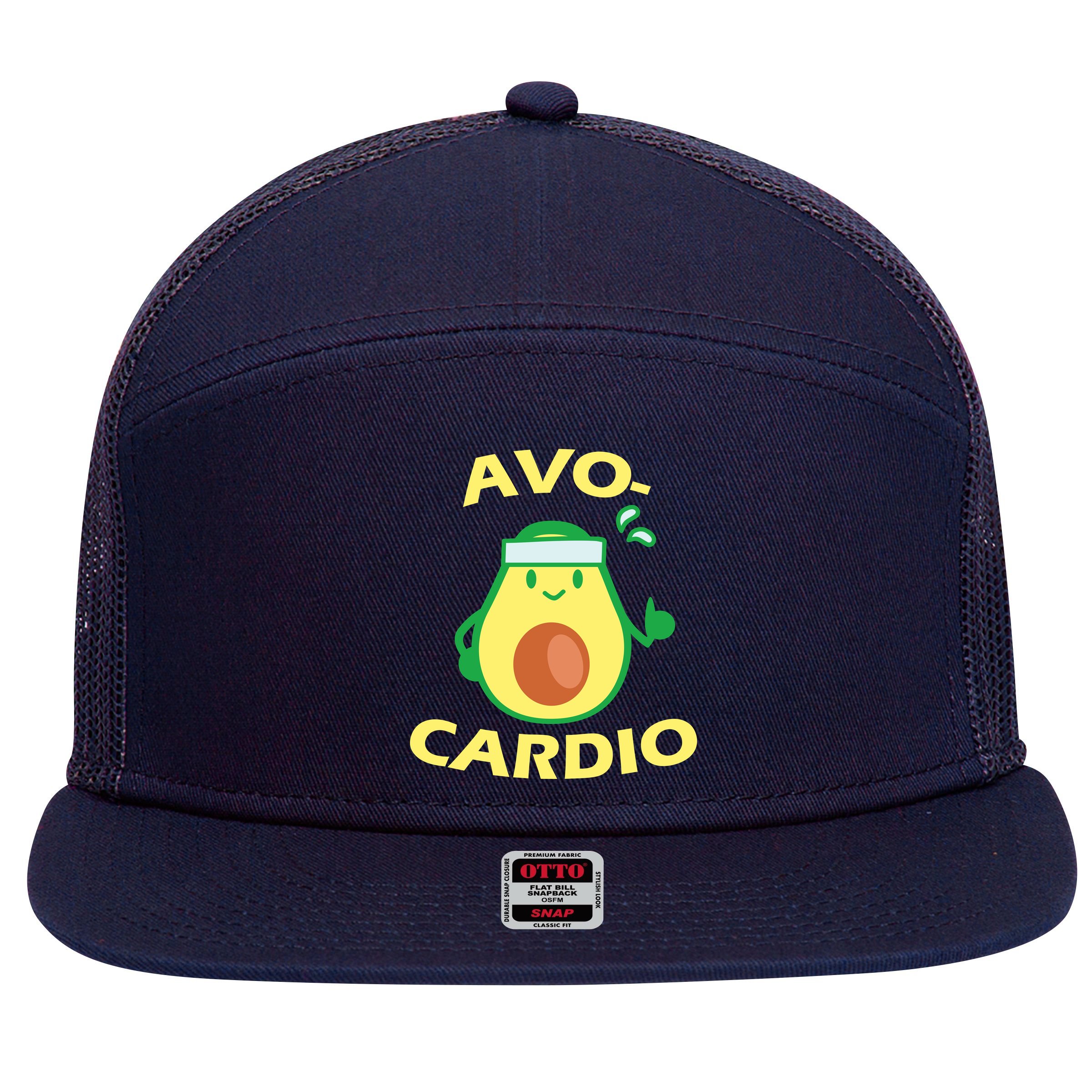 Avo-Cardio Avocado Cardio 7 Panel Mesh Trucker Snapback Hat