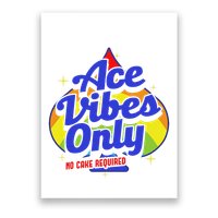 Ace Vibes Only No Cake Required Funny Asexual Pride Poster