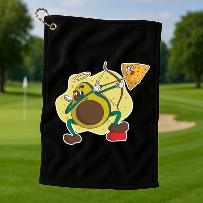 Avocado Cupid Golf Towel