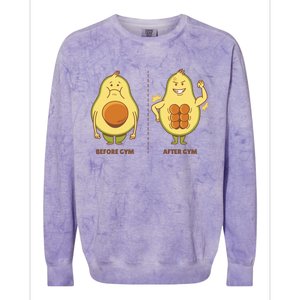 Avocado Gym Abs Colorblast Crewneck Sweatshirt