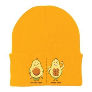 Avocado Gym Abs Knit Cap Winter Beanie