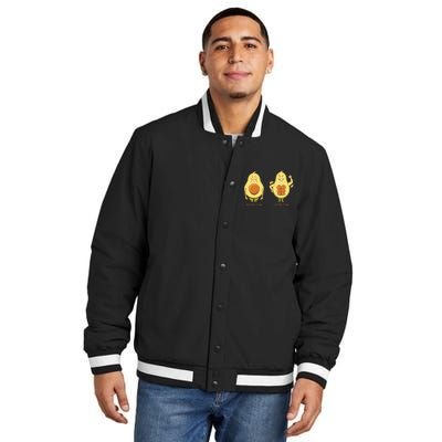 Avocado Gym Abs Insulated Varsity Jacket