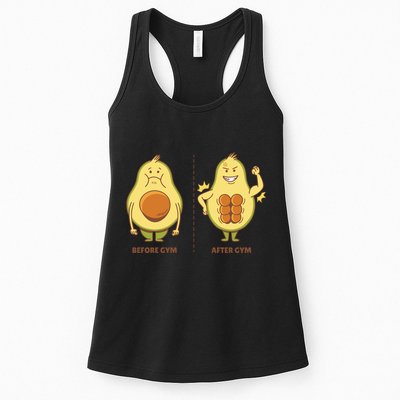 Avocado Gym Abs Womens Tank Top