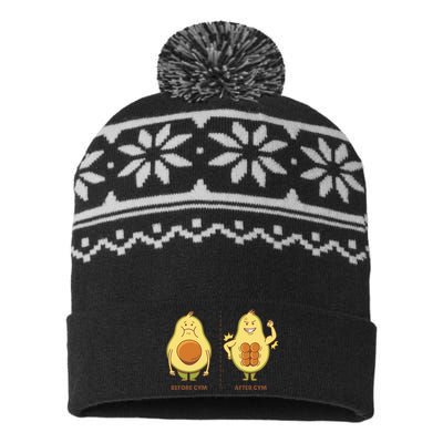 Avocado Gym Abs USA-Made Snowflake Beanie