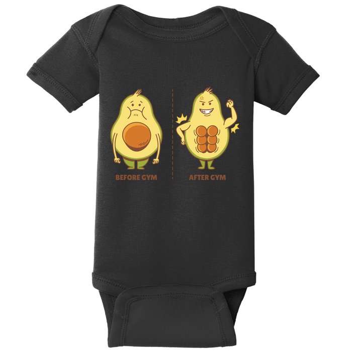 Avocado Gym Abs Baby Bodysuit