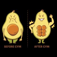 Avocado Gym Abs Baby Bodysuit