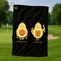 Avocado Gym Abs Golf Towel