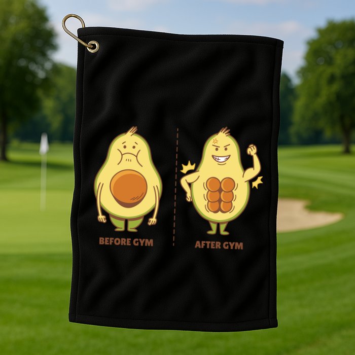 Avocado Gym Abs Golf Towel
