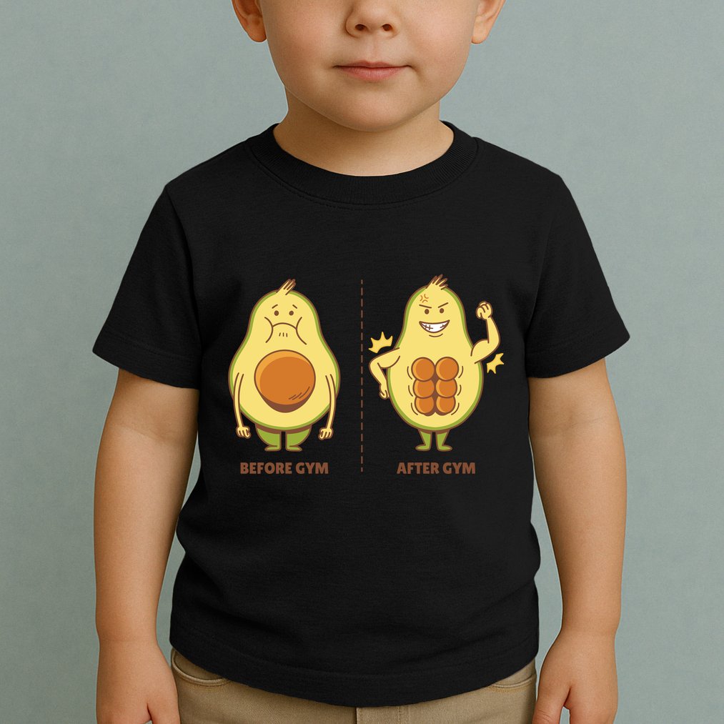 Avocado Gym Abs Toddler T-Shirt