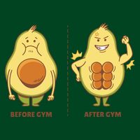 Avocado Gym Abs Button