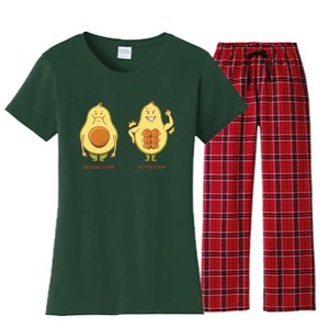 Avocado Gym Abs Women's Flannel Pajama Set