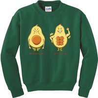 Avocado Gym Abs Kids Sweatshirt