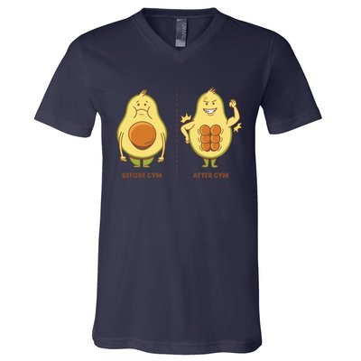 Avocado Gym Abs V-Neck T-Shirt