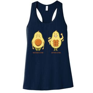 Avocado Gym Abs Women's Racerback Tank