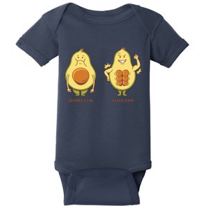 Avocado Gym Abs Baby Bodysuit