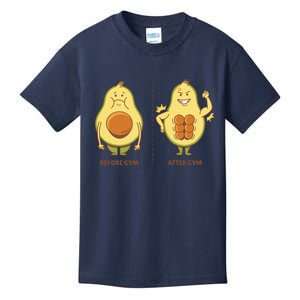 Avocado Gym Abs Kids T-Shirt