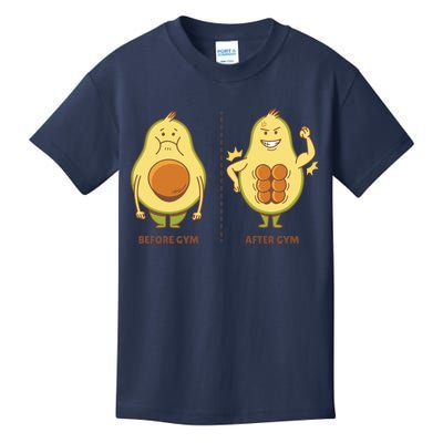 Avocado Gym Abs Kids T-Shirt