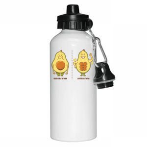 Avocado Gym Abs Aluminum Water Bottle