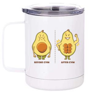 Avocado Gym Abs 12 oz Stainless Steel Tumbler Cup