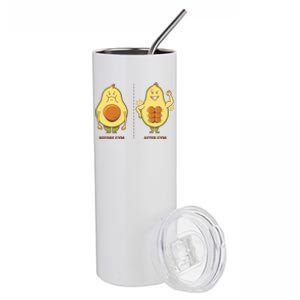 Avocado Gym Abs Stainless Steel Tumbler