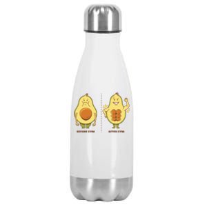 Avocado Gym Abs Stainless Steel Insulated Water Bottle