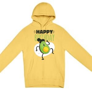 Avocado Happy Birthday Premium Pullover Hoodie