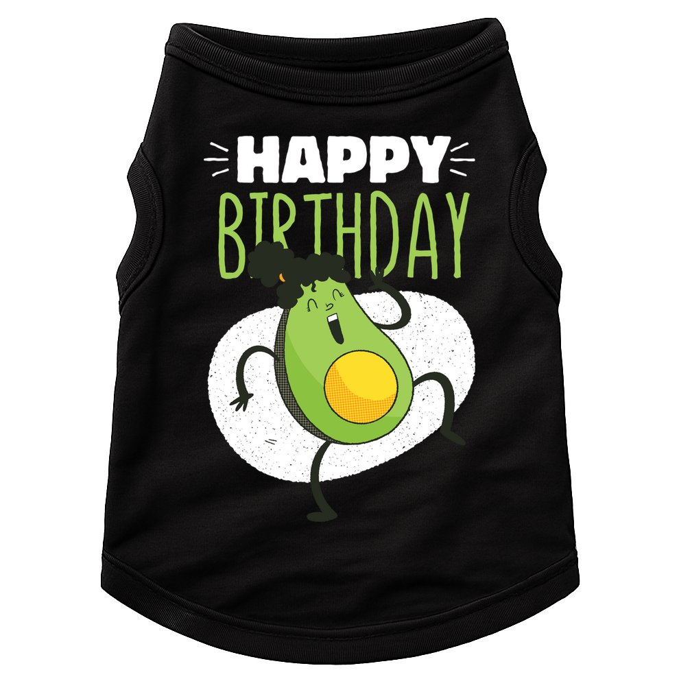 Avocado Happy Birthday Doggie Tank