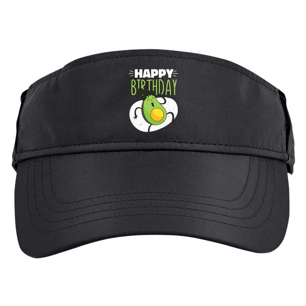 Avocado Happy Birthday Adult Drive Performance Visor