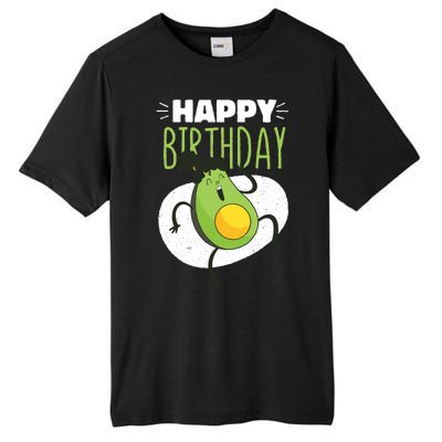 Avocado Happy Birthday Tall Fusion ChromaSoft Performance T-Shirt