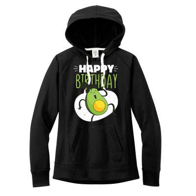 Avocado Happy Birthday Women's Fleece Hoodie